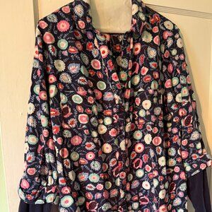 Jane and Bleeker xl navy flannel pajama gown